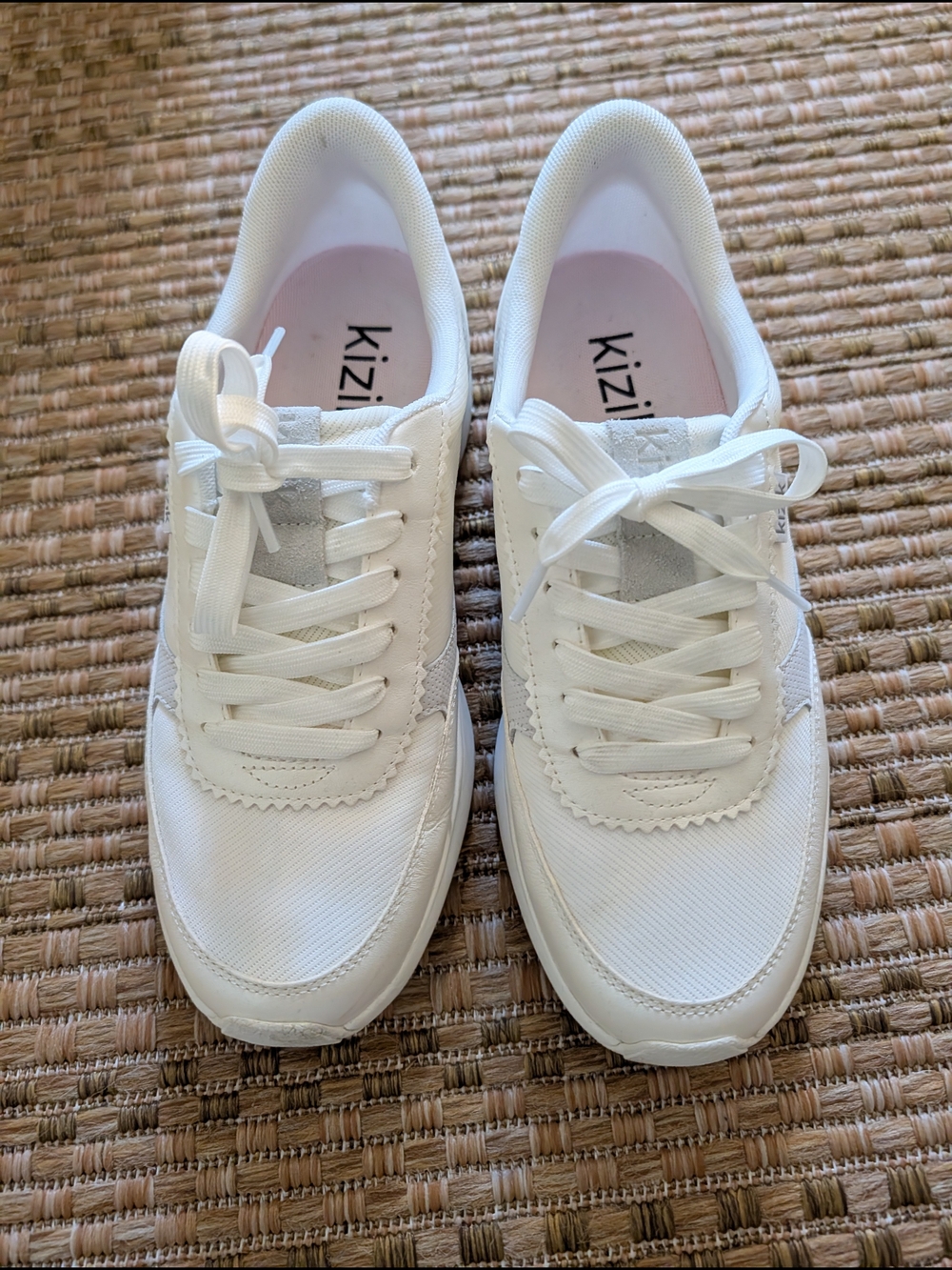 Kizik Women’s White Slip-On Lace-Up Sneaker